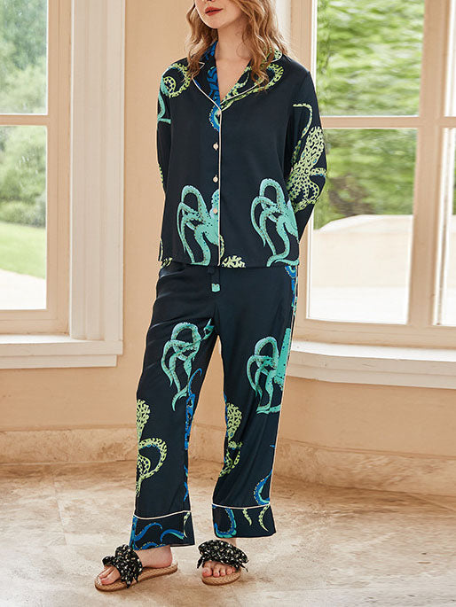 Octopus Print Pajama Set