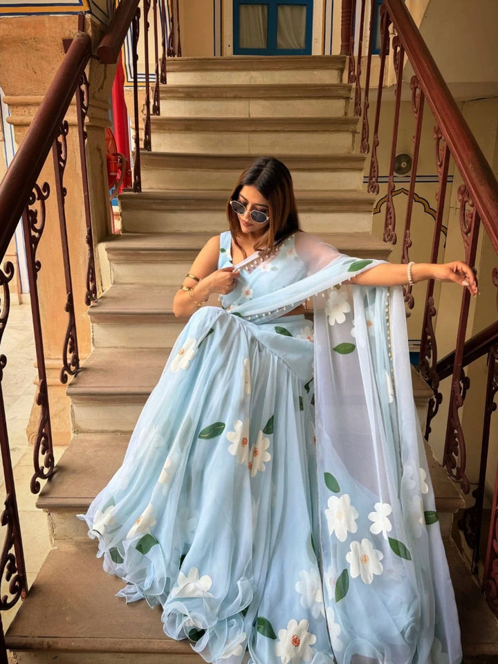 Conjunto de Saree Daisy Bloom