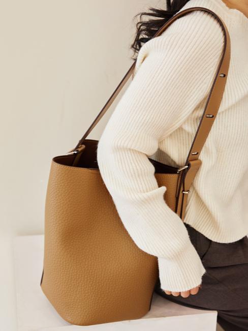 Weiches Leder verstellbare Bucket Bag