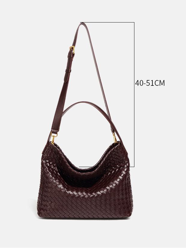 Pinagtagpi na Malaking Kapasidad na Shoulder Crossbody Bag