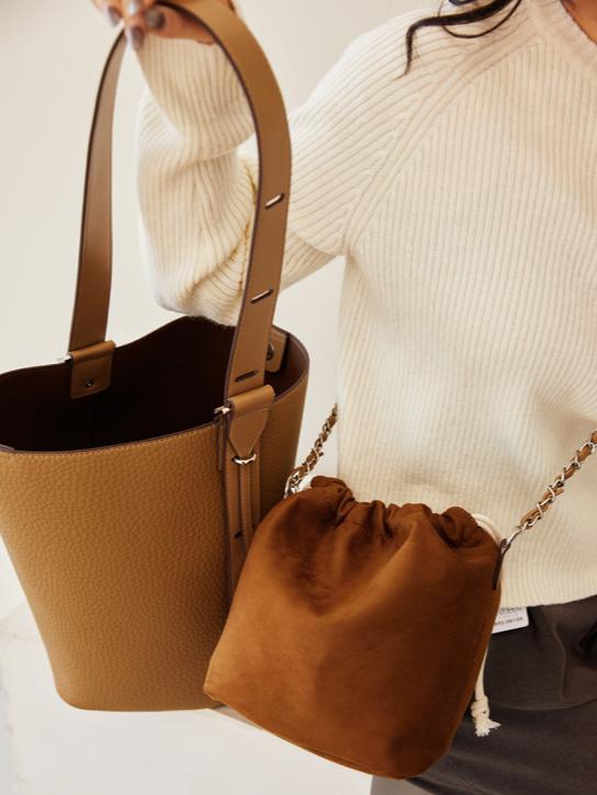 Weiches Leder verstellbare Bucket Bag