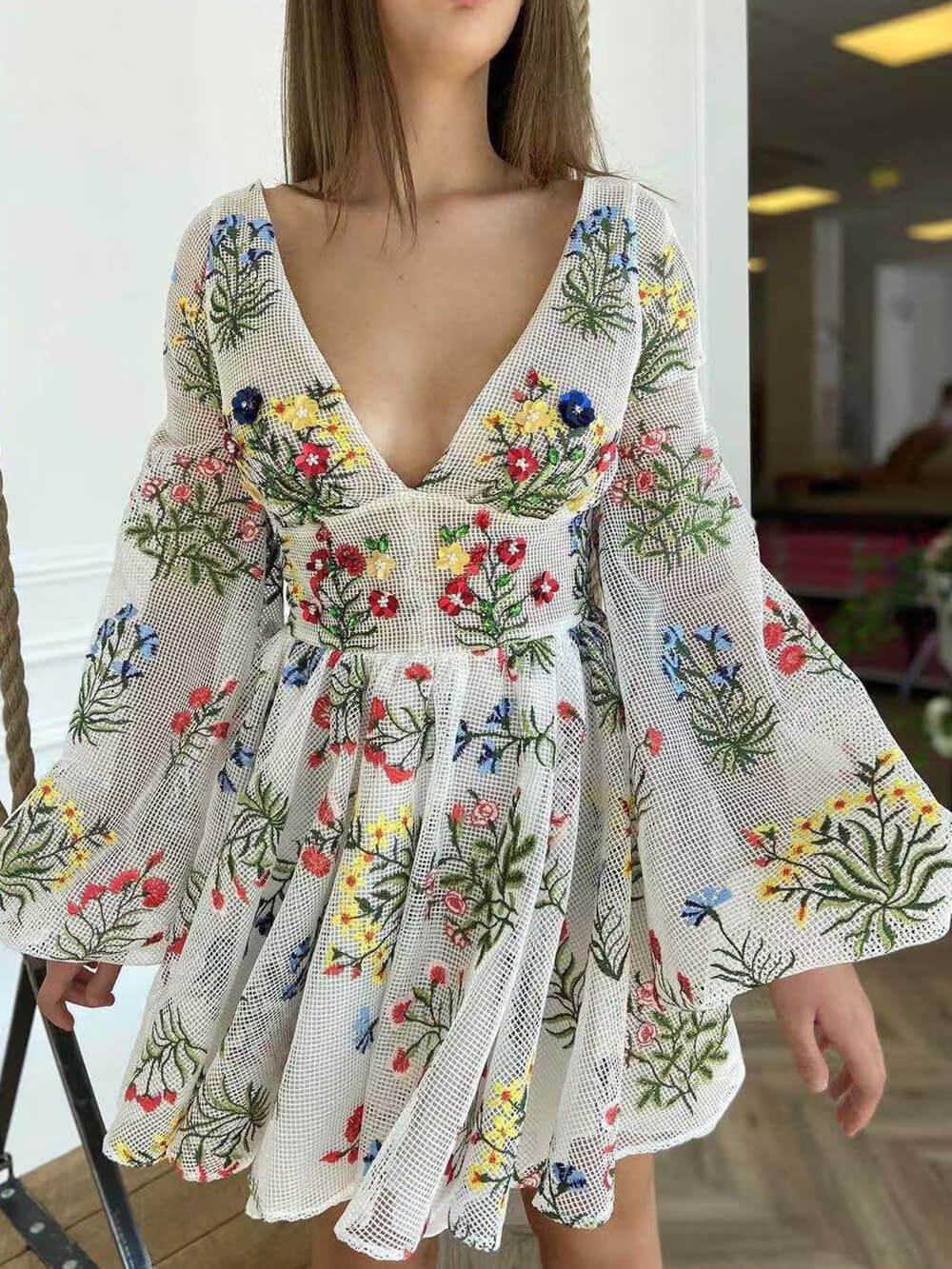 Design Sense jurk met lantaarnmouwen