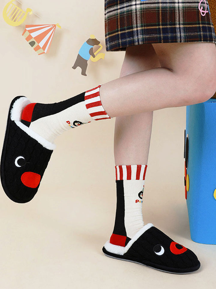 Tegneserie Penguin stribede sokker