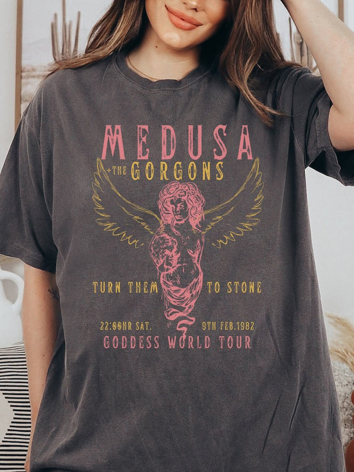 ギリシャの女神メドゥーサ T シャツヴィンテージバンド T シャツ