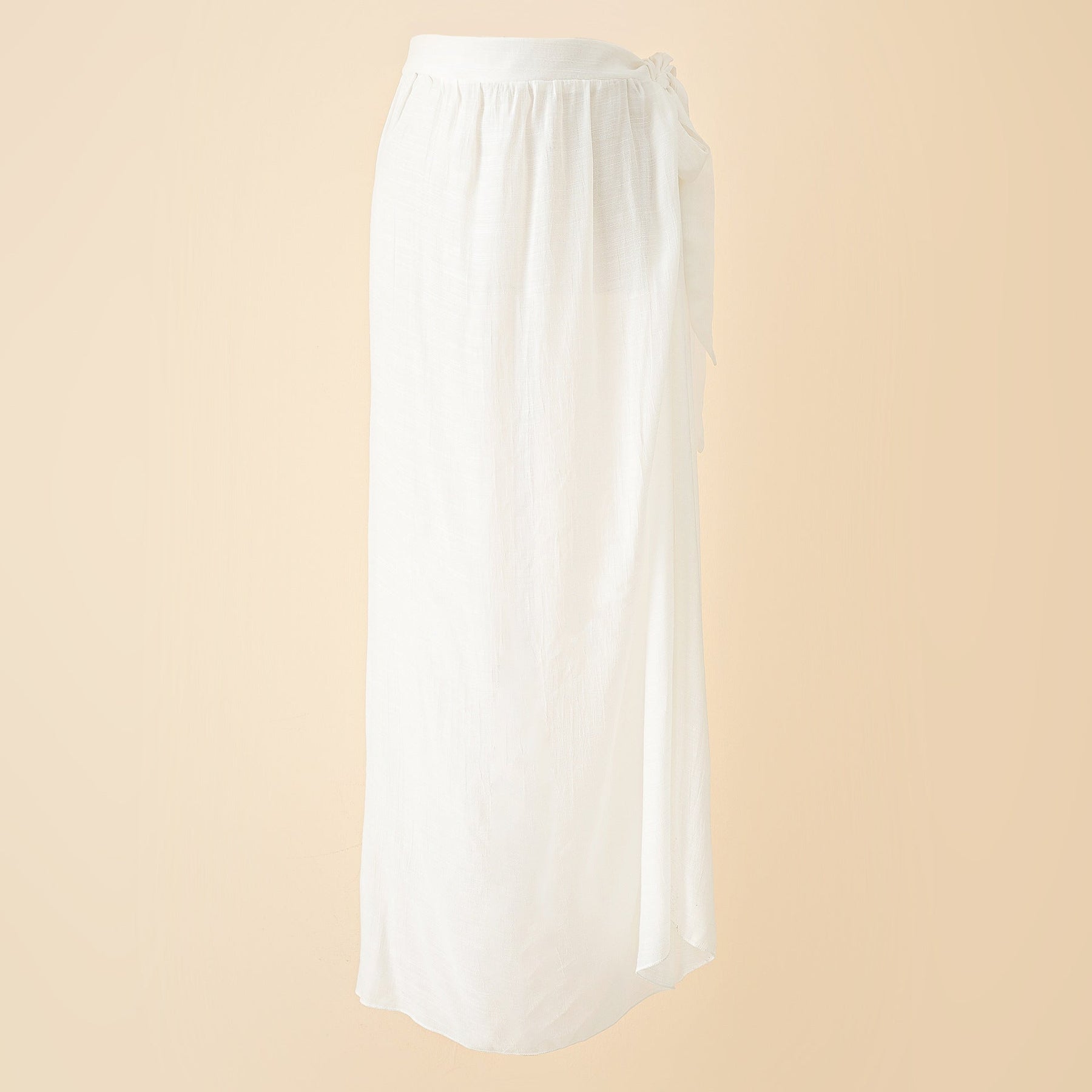 Cabriolet Wrap Split-Sides Maxi Nederdel Cover-Up i hvid