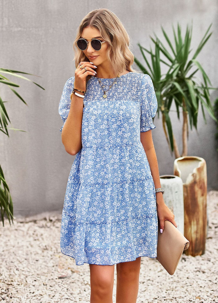 Vestido Boho estampado de chiffon moderno