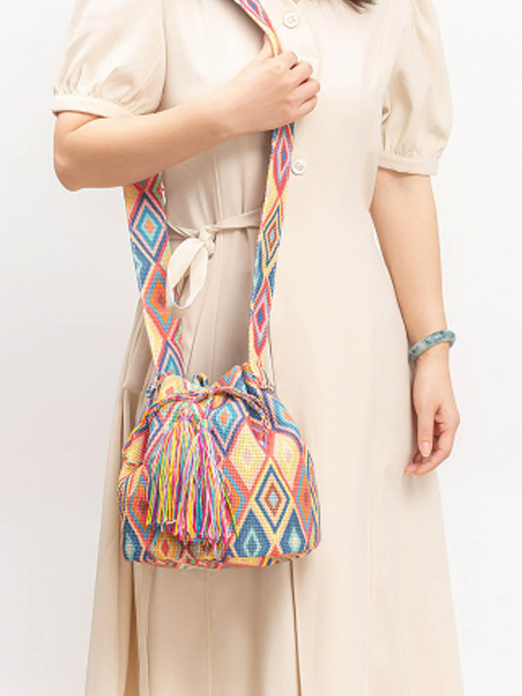 Sac à bandoulière en toile imprimée