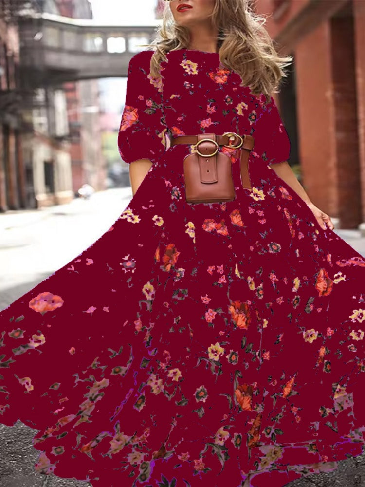 Bohemian Flowy Printed  Maxi Dress