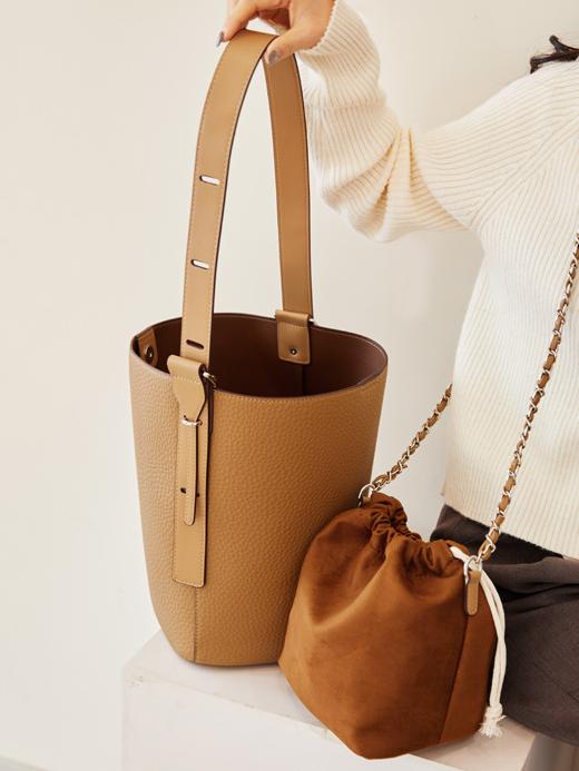 Weiches Leder verstellbare Bucket Bag