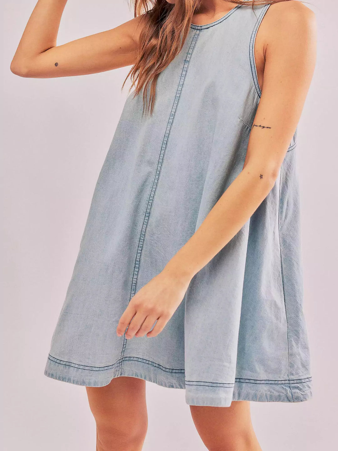 Sunset Stroll Denim Mini Dress