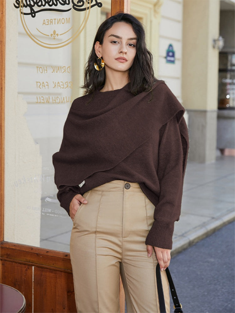 Herbst-Winter Vielseitiger Pullover aus Kerngarn