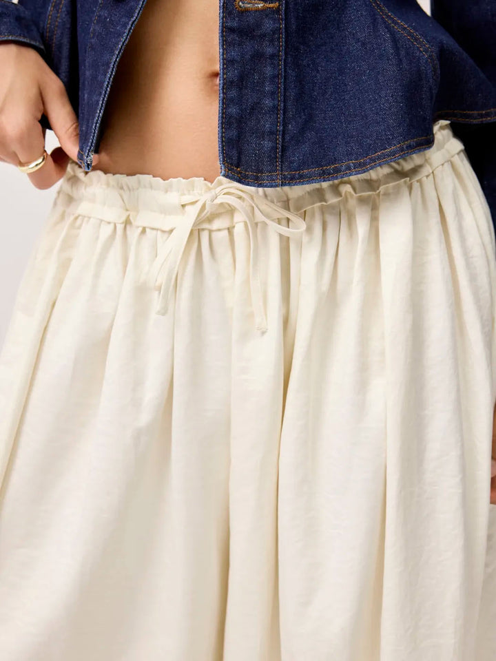 Lace Puff Sleeve Blouse & Cropped Bloomer Pants