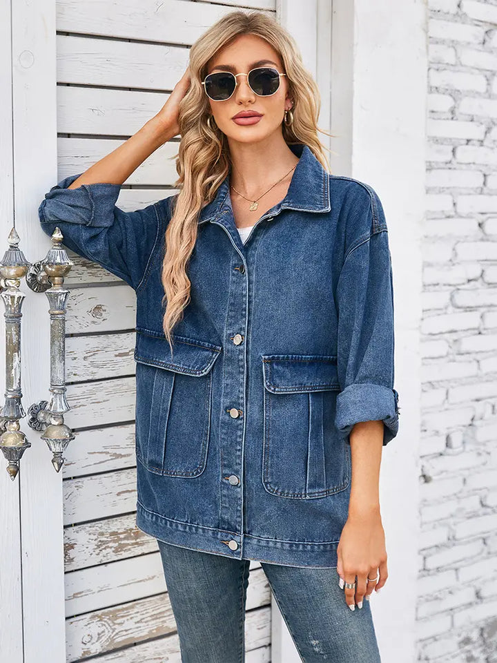 Veste en denim décontractée d'automne