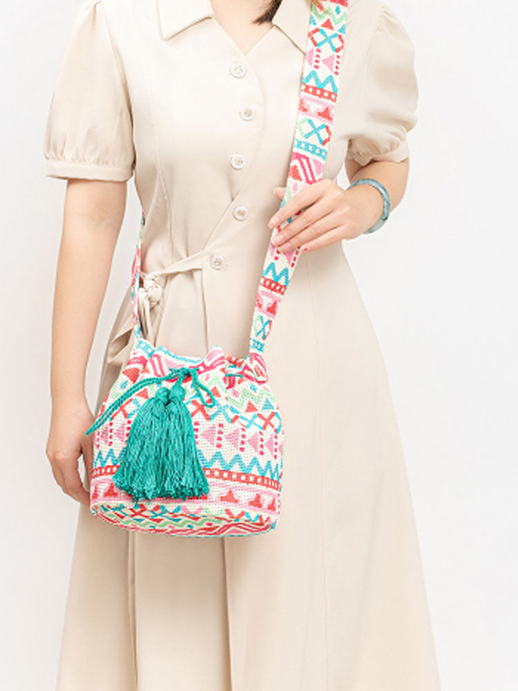 Sac à bandoulière en toile imprimée