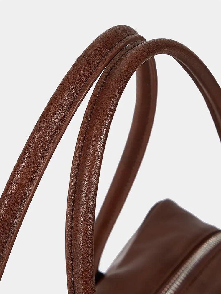 Groen gelooide leren broodtrommel tas