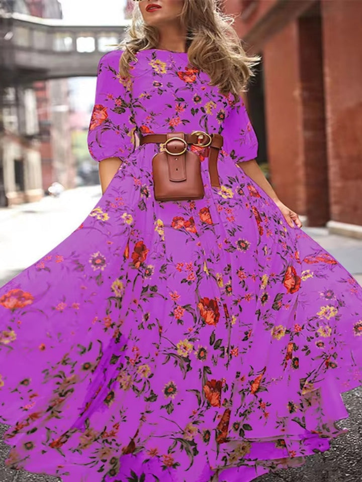 Bohemian Flowy Printed  Maxi Dress