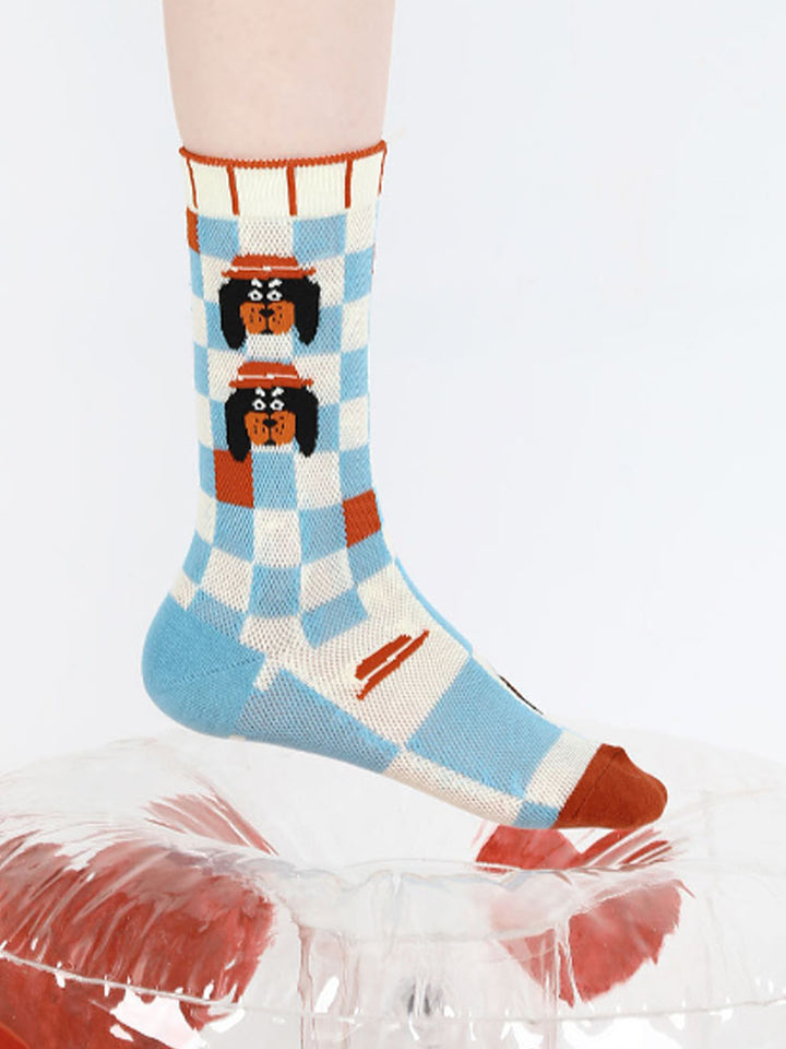 Κάλτσες με μοτίβο κουταβιού κινουμένων σχεδίων