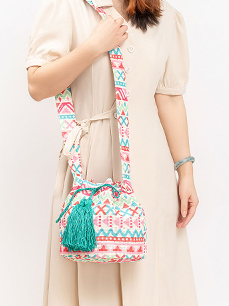 Sac à bandoulière en toile imprimée