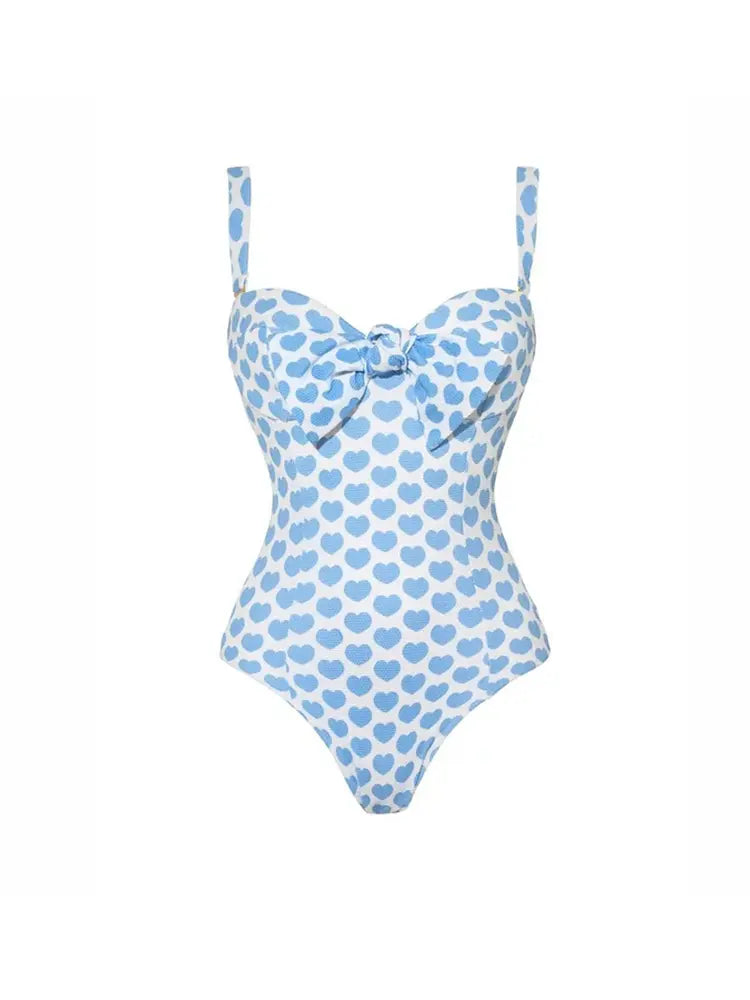 Costume intero stampato con gonna integrata