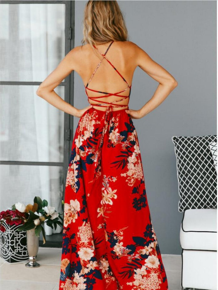 Bohemeprint maxi-kjole