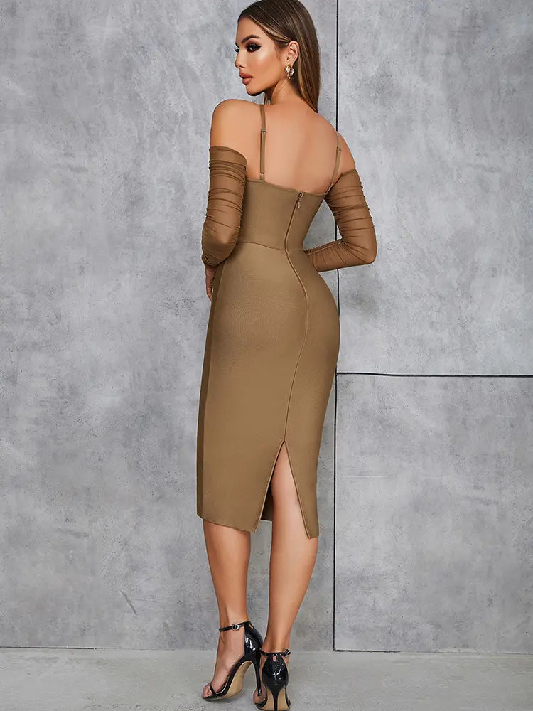 Sexet off-shoulder rygløs kjole