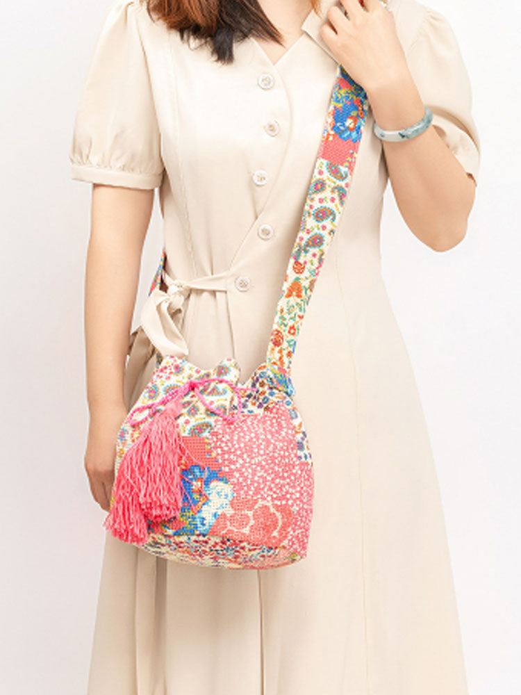 Sac à bandoulière en toile imprimée