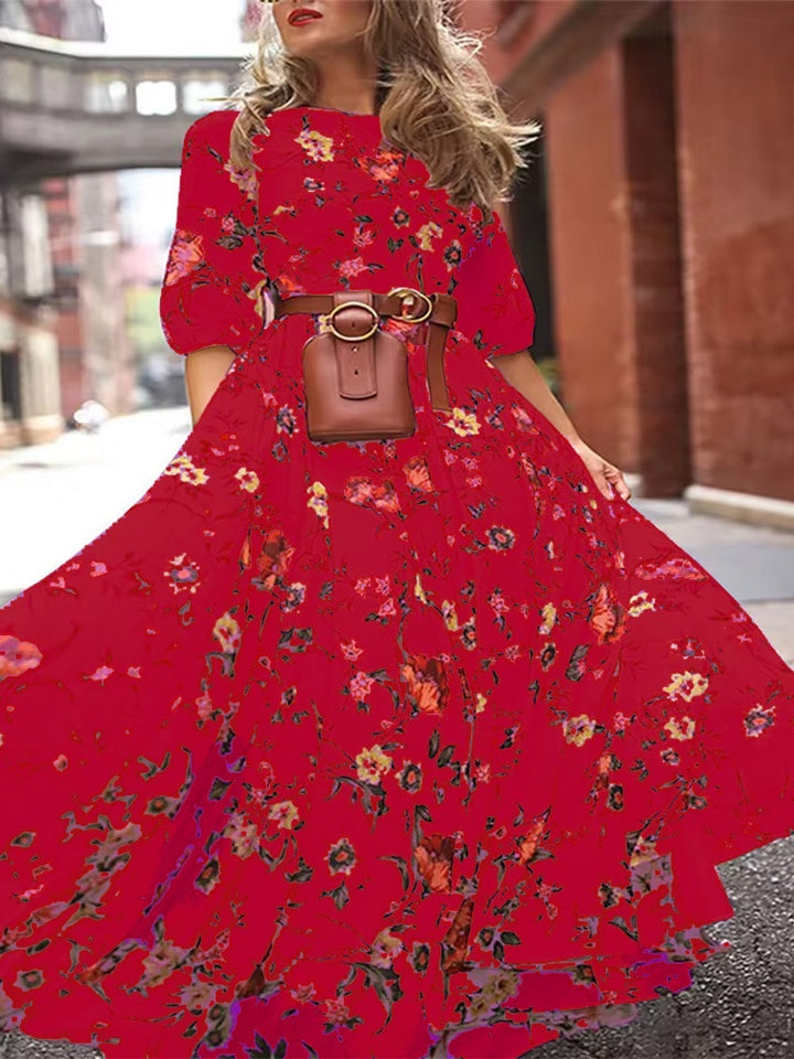 Bohemian Flowy Printed  Maxi Dress