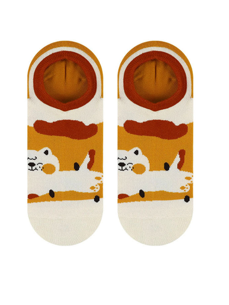 Socken mit Cartoon-Katzenboot