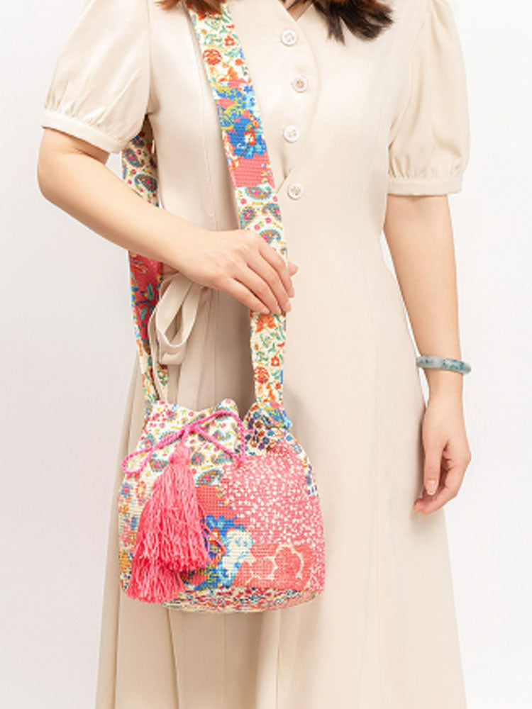 Sac à bandoulière en toile imprimée