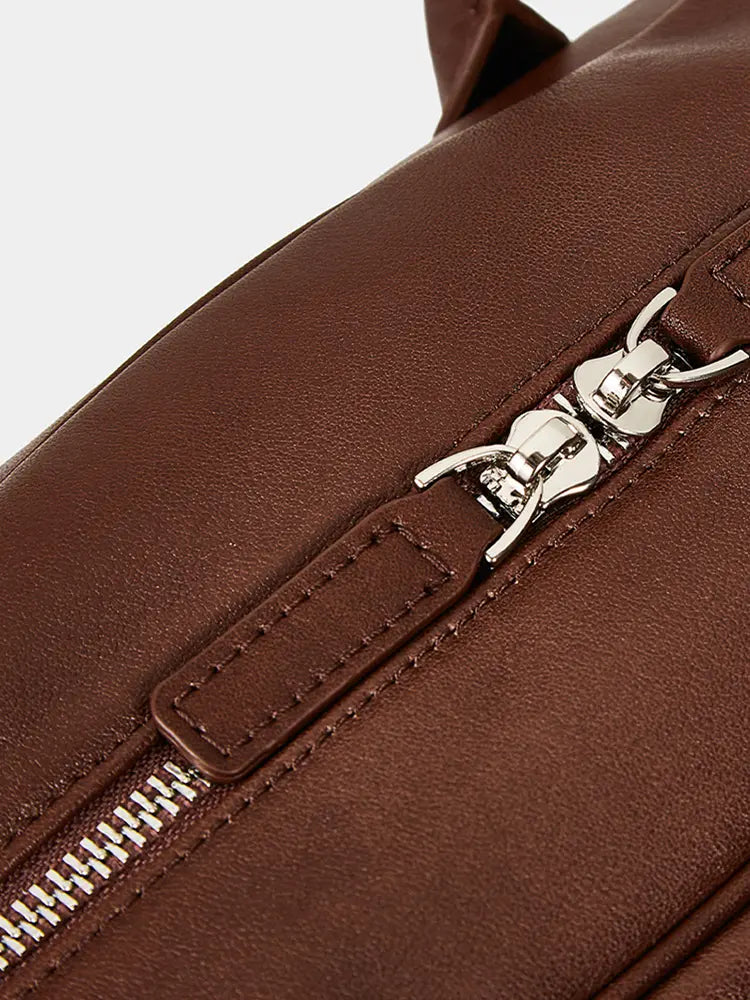 Groen gelooide leren broodtrommel tas
