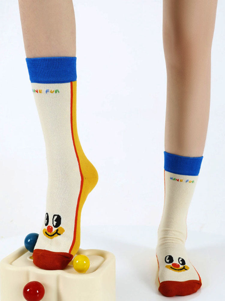 Kreslený Klaun Vzor Ponožky