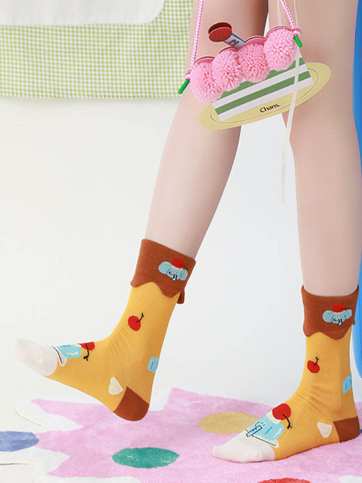 Bavlněné ponožky se vzorem roztomilého medvídka