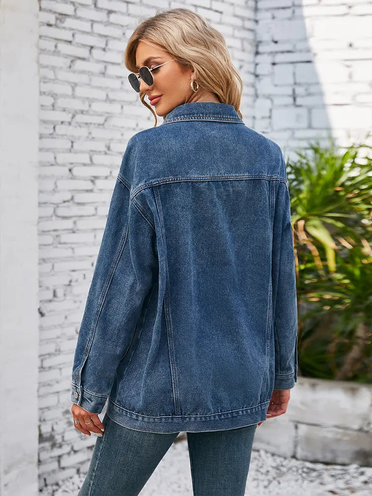 Veste en denim décontractée d'automne