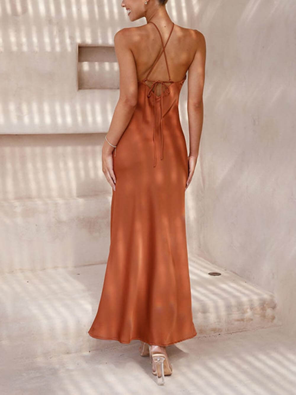 Natatanging Neckless Backless Maxi Dresses