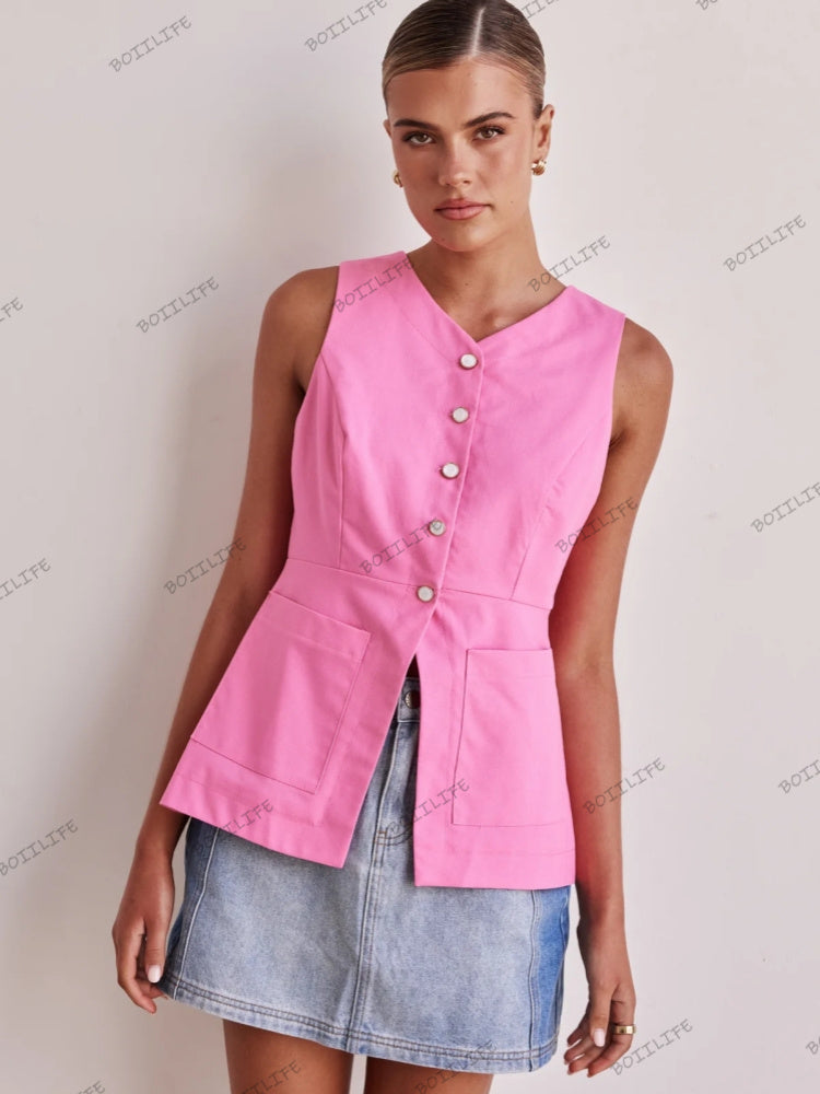 Fasjonabel Vest Tank Top