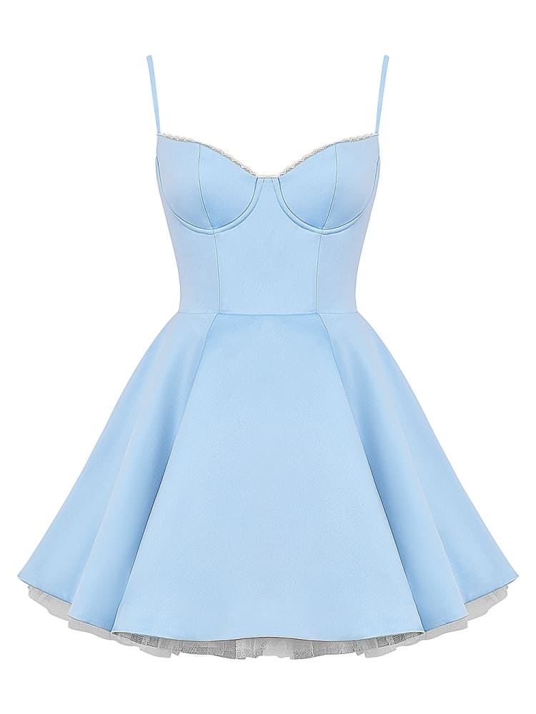 שמלת מיני טול סינדרלה כחולה