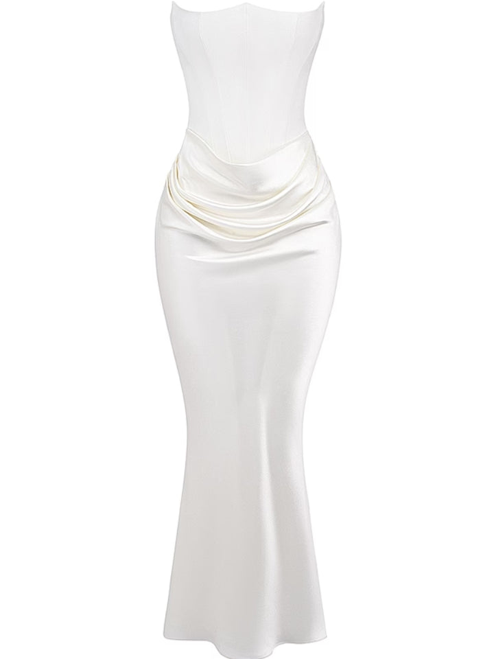 Ivory Strapless Corset Dress