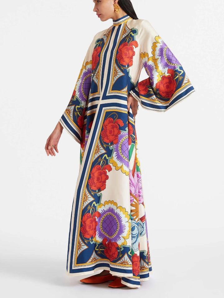 Robe Maxi Imprimée Magnifico - Rouille