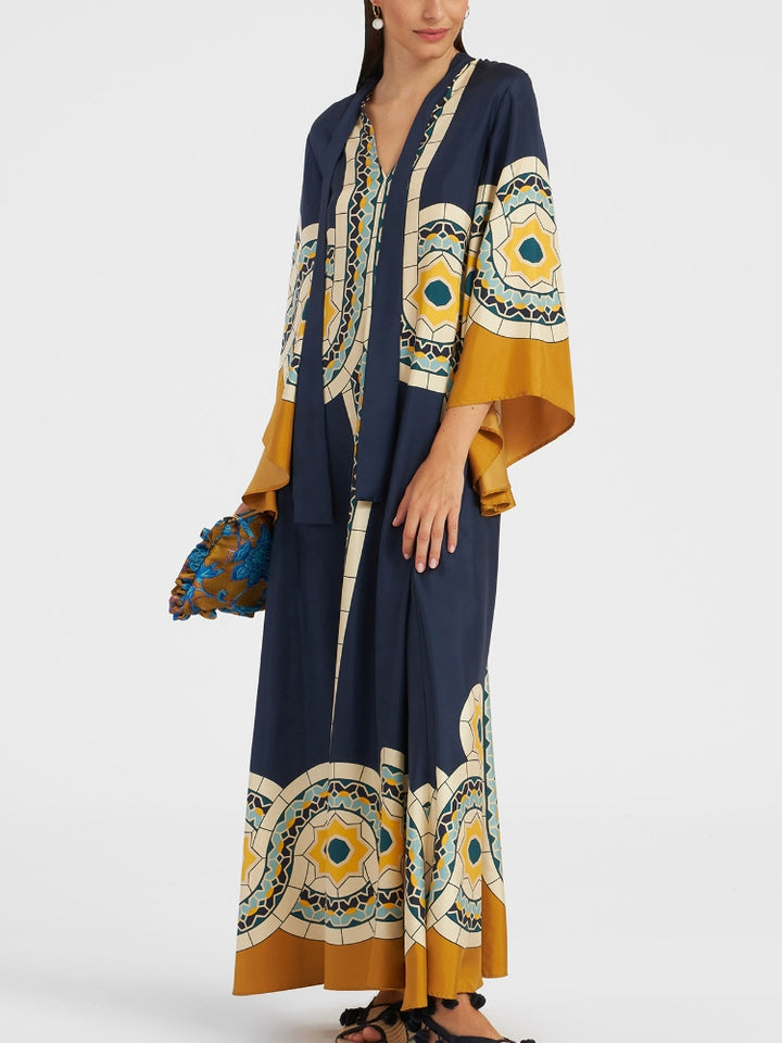 Magnifico Printed Maxi Dress - Asul