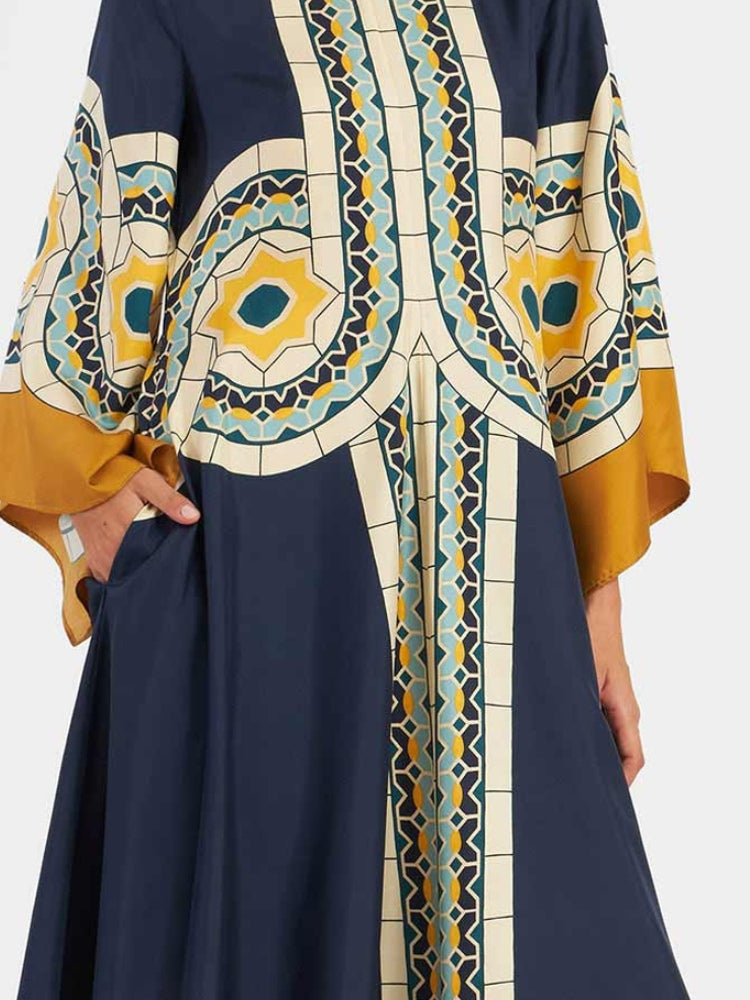 Magnifico Printed Maxi Dress - Asul