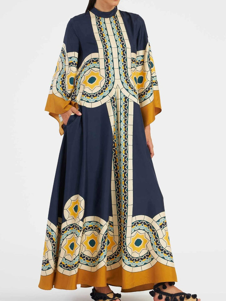 Robe Maxi Imprimée Magnifico - Bleu