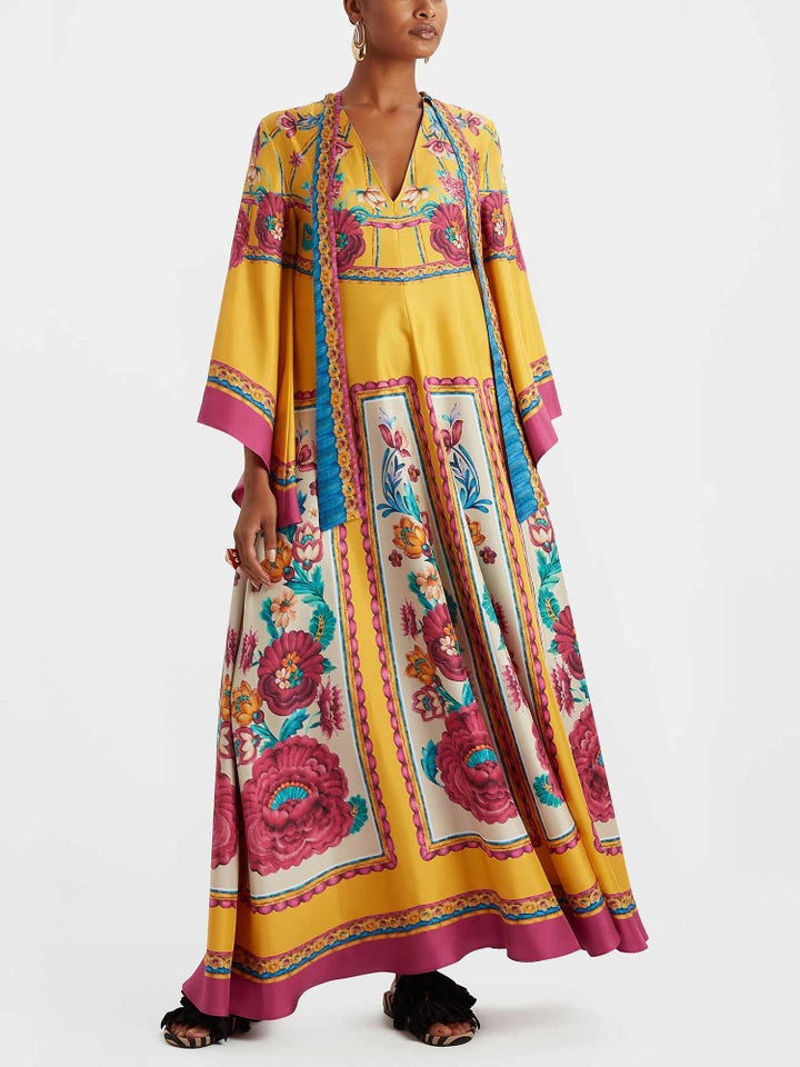 Magnifico Printed Maxi Dress - Marigold