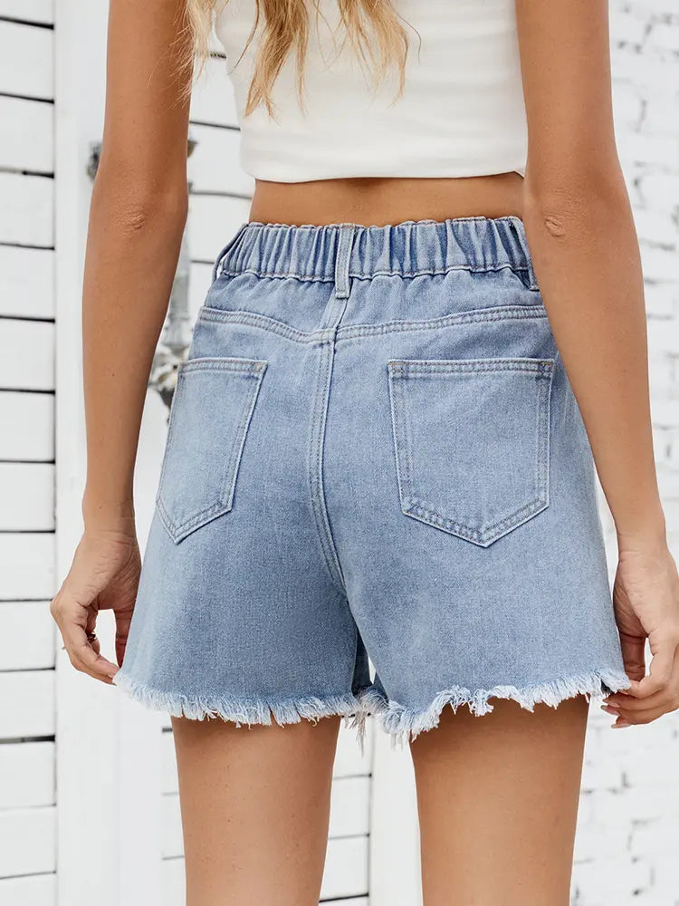 Sommer Slankende Denim Shorts