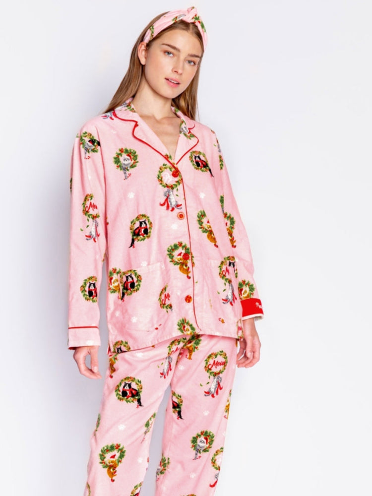 Ensemble de pyjama avec imprimé couronne de chaton