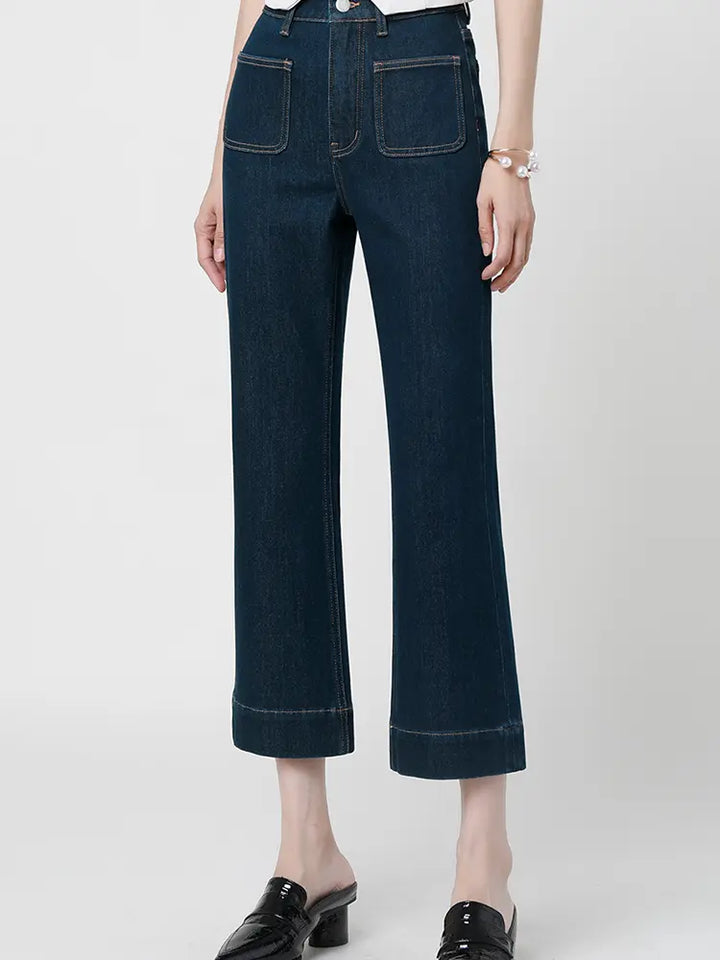 Petite Flare jeans med høy midje