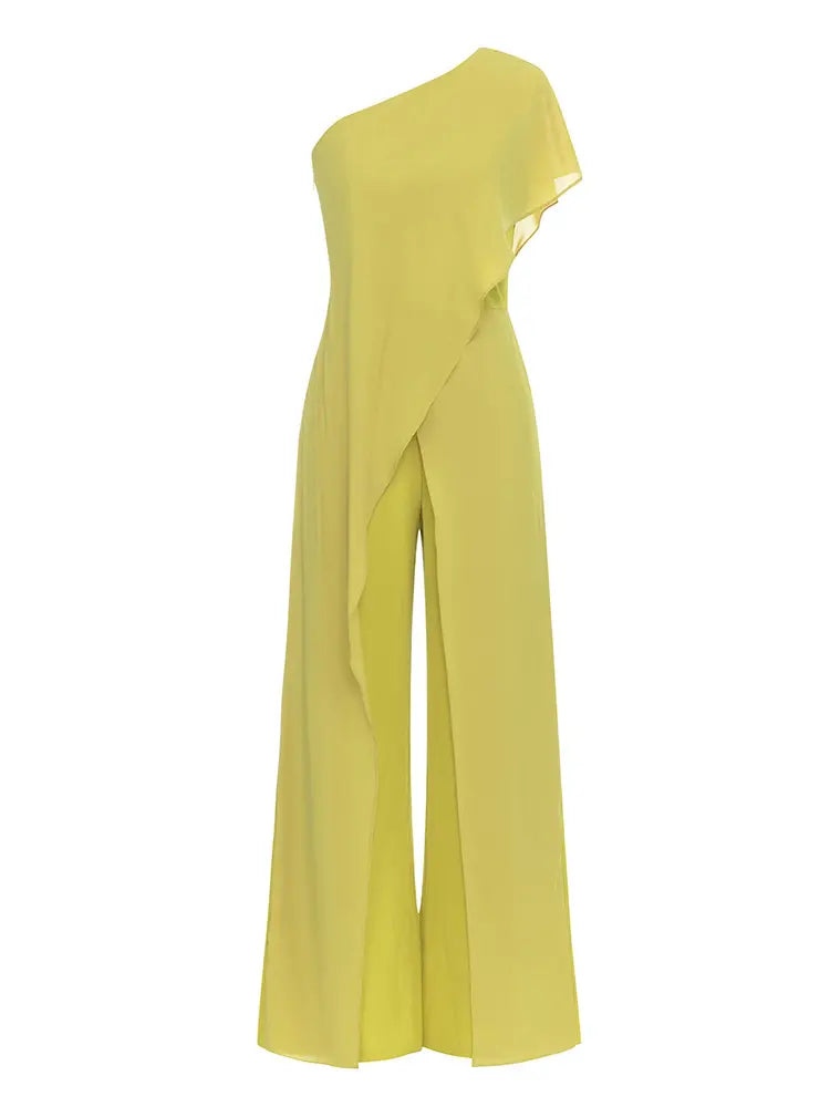 Jumpsuit Sexy a Spalla Scoperta con Schiena Hollow