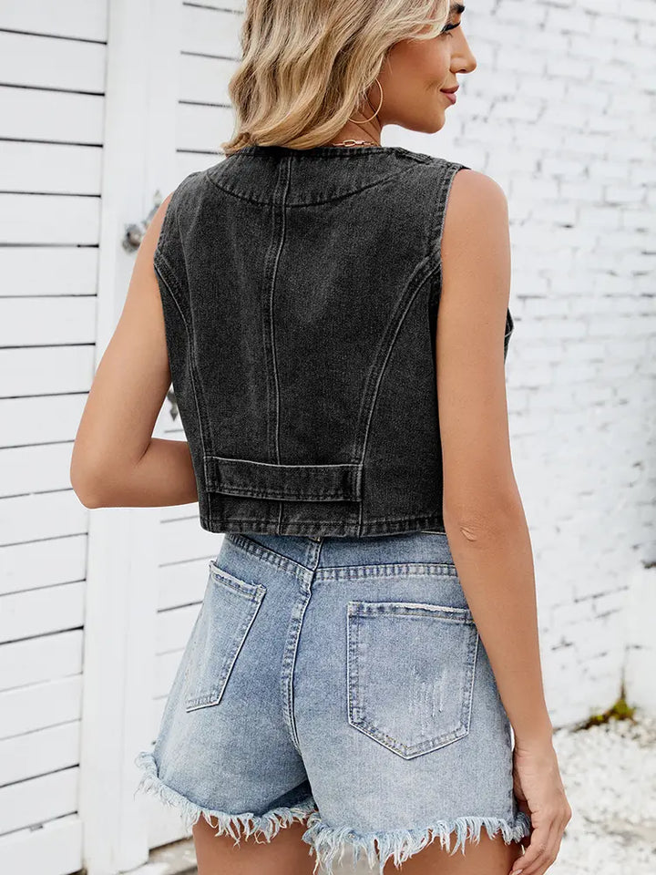 Trendy Denim Vest Tanktop