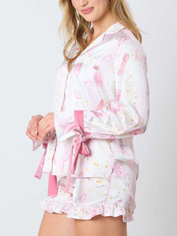 Champagne Volanger Pyjamas Set