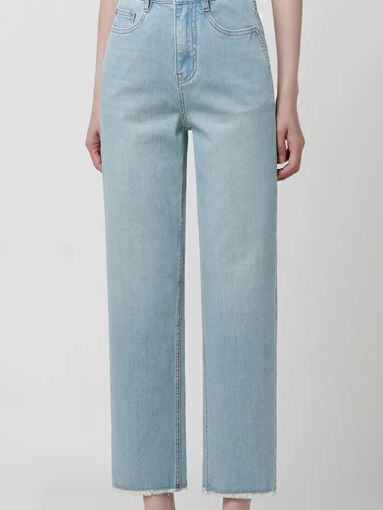 Jasnoniebieskie Slim Straight Jeans