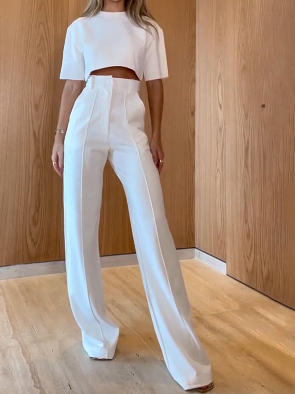 Set Contour Top & Kapesní široké nohavice